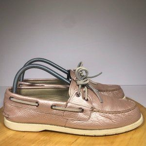 Sperry (Size 8) Topsider Women Shoe Metallic Leather Authentic Vida Boat